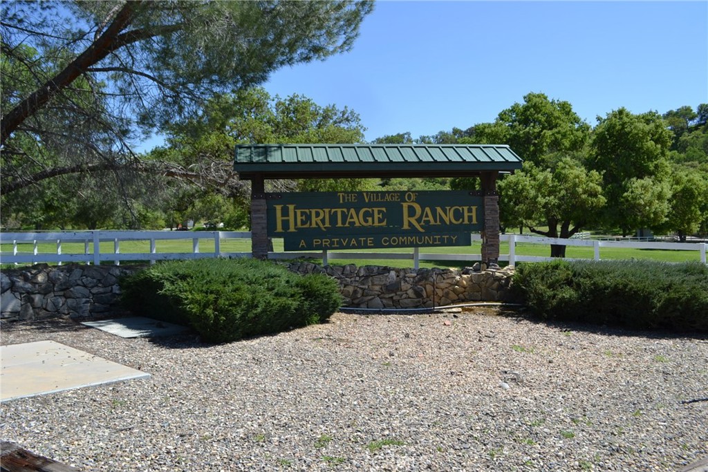 PRICE REDUCED! Amazing lot with water meter located on a beautiful street in the gated community of Heritage Ranch. Build your dream home or put a manufactured home on this lot! Enjoy all the amenities of Heritage Ranch including tennis, pickleball, pools, trails, a dog park and easy access to boat launch. There is also a wonderful elementary school & grocery store nearby.