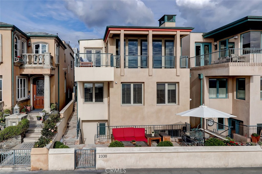 Beach elegance, that feels like new construction! BEST location on the Hermosa Strand, nestled on the discreet alley off "Martha's" restaurant.
Grand Open 2 story entrance, with stone floors & a stunning entry. Opens to a private sitting/meeting room (could be 5th bedroom) and on to the Master Bedroom Suite, hardwood floors, ocean views, with wonderful Master Bath....free standing tub facing the ocean sunsets, and a shower fit for a King!.. and Queen! Top floor continues with stone floors, gorgeous staircase, all enhanced with beautiful artistic rolled wood ceilings. Huge Living area with Gourmet kitchen, LARGE island that handles lots of family and friends. Includes top of the line appliances & beautiful wood cabinets. Adjacent to is a large family style TV gathering room, & private balcony for the BBQ. This level includes the Large family Dining Area, fit for large gatherings. Living room is on the west side for ocean gazing. Hidden TV (behind the Art piece) above the fireplace. A wall of folding glass, from floor to ceiling, is a standout feature of this Strand home. Balcony for beach viewing for lounging. Easy ride in the 3-stop elevator takes you to the bottom level, that feels like a warm family living area. Best Hermosa Strand location, Very special home, hurry! OWNER WILL CARRY PAPER! One of the few basements on the Strand, NO LONGER ALLOWED ON HB STRAND! Gives additional square footage for this lot size!
