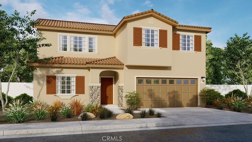 NEW CONSTRUCTION in PERRIS with SOLAR INCLUDED and NO HOA!! This 2,537-square foot California Tuscan inspired facade home has a wide entryway leading to the great room, dining area and open kitchen that includes crisp white shaker-style cabinetry, an island with a breakfast bar with Bianco Tiza Quartz counter tops, stainless steel appliances and pantry closet. The home has features that include a DOWNSTAIRS primary bedroom with ensuite bathroom, laundry room tucked behind the kitchen, and a secondary guest bedroom and full bathroom! Upstairs you will find three additional bedrooms, a full bathroom and a large BONUS ROOM for entertaining. This home has all the Smart Home features you would expect including an attached 2-car garage that is pre-plumbed for an electric car!  The front yard is fully landscaped and irrigated. The community is close to shopping, parks and direct freeway access to the 215 freeway. We are projecting this home to be completed by November 2025, and we can't wait to welcome you home!



* No HOA Dues * 

* Solar is Included in the Purchase Price of the Home *