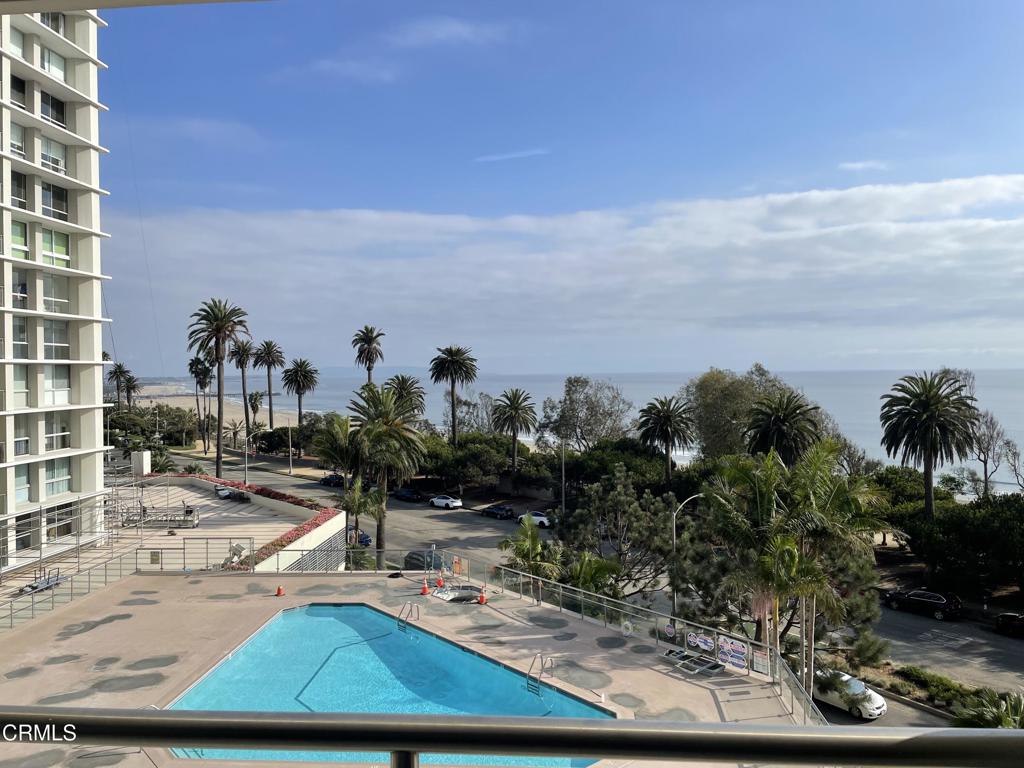Stunning, Modern Beach facing Studio. The Studio had recently been remodeled and is turn-key condition. The Balcony is a full length unit area to enjoy, morning tea and evening sunset dining. Tall ceilings give the feeling of large open space. The full kitchen with all modern appliances and a spacious kitchen breakfast bar. The Laundry room is very close to the unit on the 6th Floor. Re-Piping was done in the unit and neighboring units last year. The Building is a 'co-op' community ownership, has 24-hr security & concierge. There is a Valet, Front Desk Concierge, Fitness, Pool. The community is between Palisades Park and Beach. From this Studio has incredible views and sunset that are breathtaking.