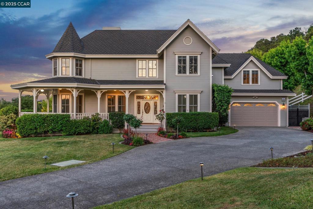 Rare Find- 3.12 acres, Barn, Corral, VIEWS, access to trails right out your backyard, PRIVACY! This stunning gated estate on Danville’s Westside offers a rare sense of privacy, yet it’s only minutes from downtown Danville. Built in 1987 by Altman Construction, this estate on 3.12 acres boasts exceptional quality! The approx. 5,000 sq ft estate features five spacious bedrooms, a bonus/media room that could be a sixth bedroom, and 3.5 bathrooms. A wraparound porch provides breathtaking Mt. Diablo views.The chef’s kitchen features granite countertops, a center island, and modern appliances, opening to a cozy family room overlooking the sparkling pool and backyard. Elegant living and dining rooms with bay windows, Palladian design, and a custom fireplace. The luxurious primary suite offers a fireplace, walk-in closet, clawfoot tub, abundant natural light, and incredible views of Mt. Diablo.Enjoy a gorgeous pool, spa, and fully equipped three-stall barn with paddocks,a tack room, hay storage, and hot water bathing areas. There are approx. Two 1-acre pastures,a finished four-car garage, and direct access to Remington Loop Park and Las Trampas Trail. Option for secondary home on site. Check with the City of Danville. A one-of-a-kind property for luxury living and equestrian lifestyle.