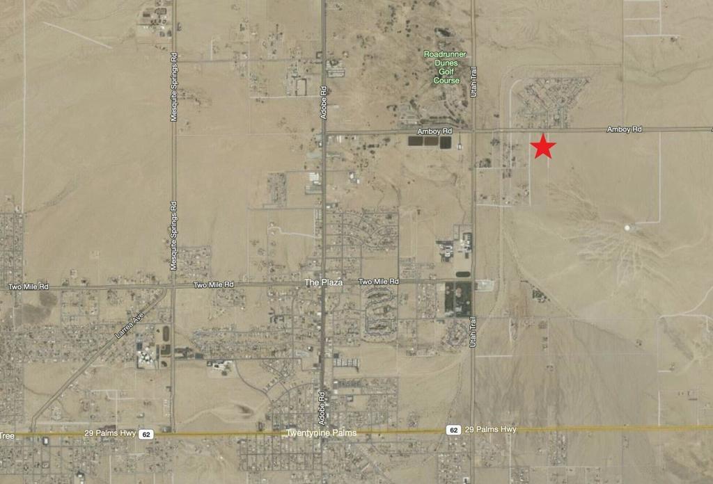 Zoned RS-2, this 1.25 acre parcel is just south of Amboy Rd. A short 10-minute drive to Twentynine Palms amenities. No property address assigned, for listing purposes use GPS coordinates 34.163465, -116.028260. APN 0623-251-15.