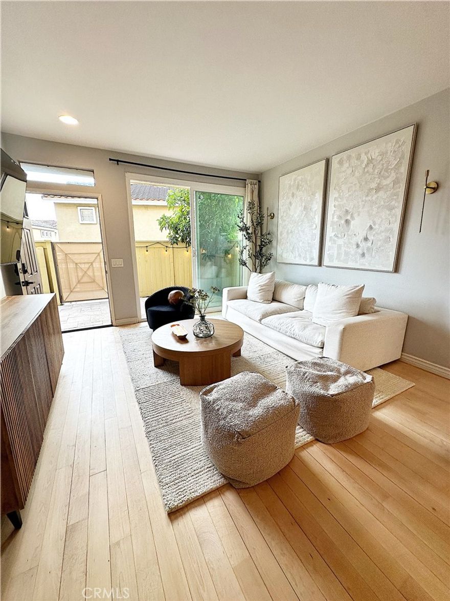 FURNISHED LEASE ***  Exceptional community and a beautiful location! Welcome to your dream home, this lovely ONE-LEVEL, ground-entrance corner unit with DIRECT access to a TWO-CAR GARAGE, in the heart of Portola Hills. This GORGEOUS home,  boasts an open floor plan that showcases the brightness of the living and dining rooms. The open concept makes it easy to entertain, seamlessly transitioning from indoor to outdoor living spaces. The large outdoor patio features a built-in grill, canyon views, and a newer, earth-tone travertine tile floor. It includes, washer and dryer in the garage, newer microwave, washer, pressure regulator, and water heater, and plenty of storage space throughout. The kitchen features quartz countertops, a newer sink and faucet, and stainless steel appliances. Neutral paint colors throughout, along with newer glass shower doors. Newer double-pane windows and sliding doors.  Enjoy the association amenities: resort-style pool, spa, clubhouse, gym, children's playground, picnic & BBQ area, lush greenbelts, and walking paths. Award-winning Portola Hills elementary school, as well as Concourse park and Whiting Ranch, Red Rock Canyon, and Wilderness Preserve, with its hiking, biking, and running trails. This lovely home is also close to shopping, wonderful restaurants, movie theaters and the 241 toll road for convenient commute to all South County Cities.