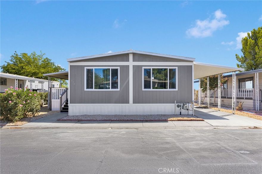 WELCOME TO YOUR BEAUTIFUL HOME! This 3-bedroom, 2-bath residence in a FAMILY FRIENDLY GATED COMMUNITY, is perfectly situated in a central location, close to the freeway, shopping, dining, and everyday conveniences, you couldn’t ask for a better spot.



Step inside to discover a FULLY REMODELED home from top to bottom, essentially brand new in 2025 with every detail carefully upgraded. Features include: Fresh NEW drywall with custom texture and new subflooring, BRAND NEW KITCHEN and bathroom cabinets with QUARTZ countertops, ALL NEW WINDOWS with blinds, LED lighting, and recessed lights, USB outlets thoughtfully placed in bedrooms, living room, and kitchen, A stunning WALK-IN PANTRY with glass door, NEW AC and HEATER for year-round comfort, plus a SWAMP COOLER for energy savings, BRAND-NEW APPLIANCES and completely upgraded electrical system Ceiling fans with remotes, bedroom closets feature melamine-shelved closets, NEW FLOORING throughout: carpet in bedrooms and durable vinyl plank in main areas.

The upgrades don’t stop there. The NEW ROOF has been refinished with a silicone coating, and the driveway, walkway, and porch have all been redone with new concrete, siding, skirting, stairs, and upgraded outdoor carpeting. Inside, you’ll also find INDOOR LAUNDRY HOOKUPS, NEW interior/exterior doors, and FRESH PAINT inside and out. The backyard includes an 8x10 STORAGE SHED, and both front and back yards are FULLY LANDSCAPED for easy upkeep.

Living in Gold West also brings incredible amenities for the entire family:

Entertainment center equipped with POOL TABLES and a CLUBHOUSE with a FULL KITCHEN for gatherings. TWO SWIMMING POOLS and INDOOR JACUZZI. A state-of-the-art GYM, PICKLEBALL AND BASKETBALL COURT. RV storage.  More exciting amenities have been proposed!