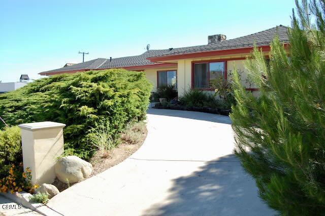 Welcome to Ventura's established Foothill neighborhood. This home offers fantastic views both front and back. This spectacularly situated three bedroom, two bath home, with large lot, renovated kitchen and baths is an easy choice. Enjoy the privacy this home offers, from the planted rounded driveway, to its fabulous backyard, and separate planting garden. As well as three bedrooms, this home offers a massive fireplace, large living room and dining area easily flowing into the kitchen, and additional living space off living room. Home has owned solar, soft water heater and solar water heater. Trust sale. Sellers motivated!