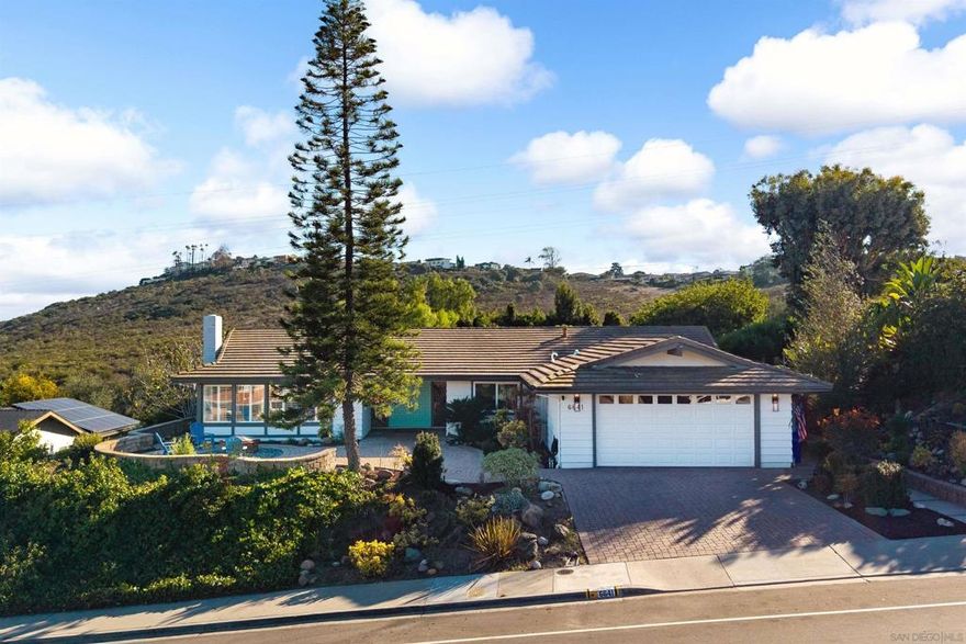 NEWLY REMODELED SINGLE STORY HOME in Del Cerro w/ VIEWS - NEW Kitchen w/ High-End Appliances, NEW Baths w/ Excellent Finishes, NEW WOOD Floors, Updated Electrical and Plumbing.  Lg. LR & FR.  Light and Bright Large OPEN FLOOR PLAN with Direct Access to the Back Yard from the Kitchen & Dinning Room.  18,300 sq. ft. FLAT LOT Professionally Designed w/ an OVER SIZED Recently Refinished Swimming Pool.  Spacious 2 Car Garage.  OWNED SOLAR.  True Pride of Ownership!