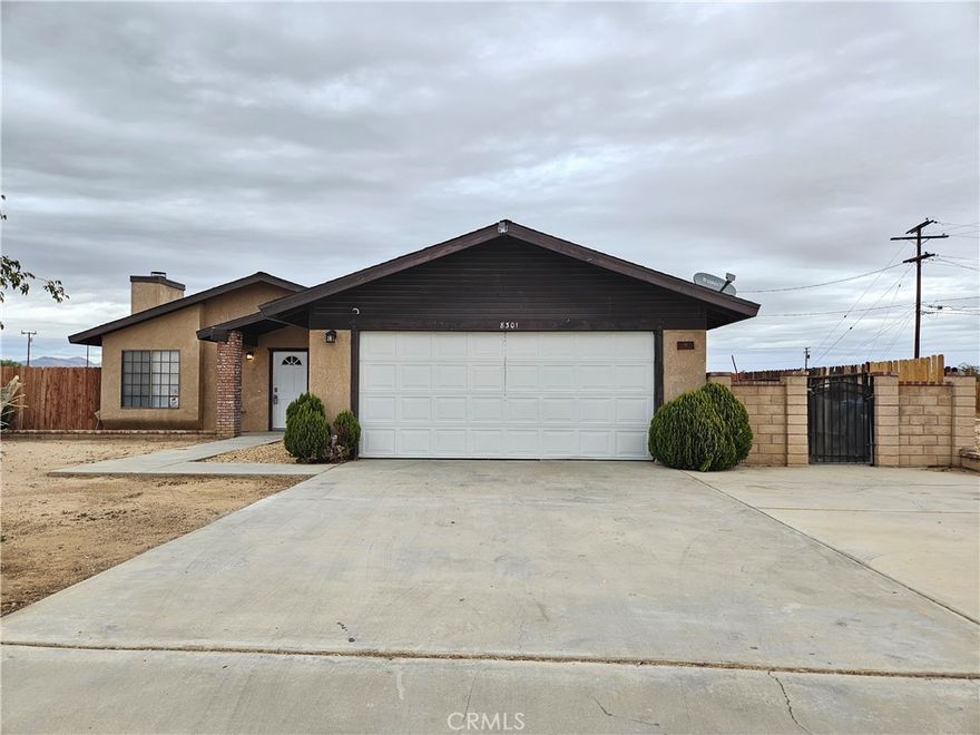 8301 Quezon Ave, California City, CA 93505



This beautifully updated 4-bedroom, 2-bathroom home offers a spacious 1,413 sq. ft. of living space on a large 8,276 sq. ft. lot with RV access—perfect for those seeking comfort, convenience, and versatility.



Step into the freshly painted interior, featuring high ceilings and modern vinyl flooring throughout the main areas, complemented by a cozy fireplace in the living room for those cooler nights. The kitchen boasts tile flooring, stainless steel appliances (stove, microwave, and refrigerator), and a sleek design ideal for home chefs.



Enjoy year-round comfort with central AC and heating, while ceiling fans and recessed lighting add to the home's thoughtful touches. The attached garage with direct access provides convenience, and the corner lot location enhances privacy and curb appeal.



This property is move-in ready upon approval and perfectly suited for families or individuals looking for a fresh start.



 Key Features:



4 Bedrooms | 2 Bathrooms

1,413 sq. ft. living space

Large 8,276 sq. ft. lot with RV access

Freshly painted interior

Central AC & Heating

Fireplace in living room

High ceilings

Attached garage with direct access

Modern vinyl flooring and tiled kitchen

Stainless steel appliances included (stove, microwave, refrigerator)



Don't miss this opportunity to call 8301 Quezon Ave your new home. Schedule your viewing today!