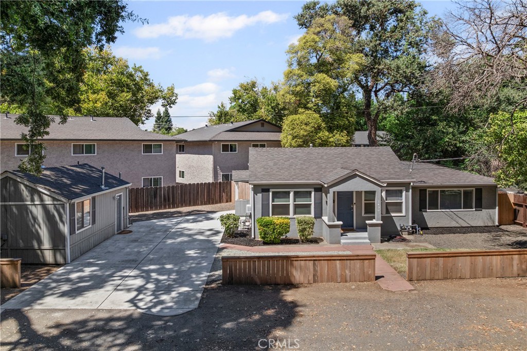 Turnkey Investment Opportunity Near CSU Chico
Located with just a 10-minute walk from Chico State, this updated 2-bedroom, 2-bath main home with a detached studio is a prime opportunity for investors or buyers seeking flexible living options. Thoughtfully upgraded in 2024, both the main house and the studio feature new LVP plank flooring and brand-new mini-split systems for year-round comfort.
The detached studio includes a 4-burner stove, oven, and space for a 5-foot refrigerator, making it ideal for student housing or rental income. A newly poured cement driveway provides off-street parking for up to four cars, and the fresh backyard patio offers a private spot for relaxing or entertaining. The property also features new fencing, including a six-foot privacy fence around the backyard, and new blinds in the studio. With minimal yard maintenance, the setup is perfect for easy management.
The property backs up to The Social, a CSU-affiliated dorm, which offers optional meal plans to nearby students. Whether you’re looking for a smart rental property, student housing, or a multi-unit investment with strong income potential, 1430 W. 4th Street delivers location, updates, and versatility