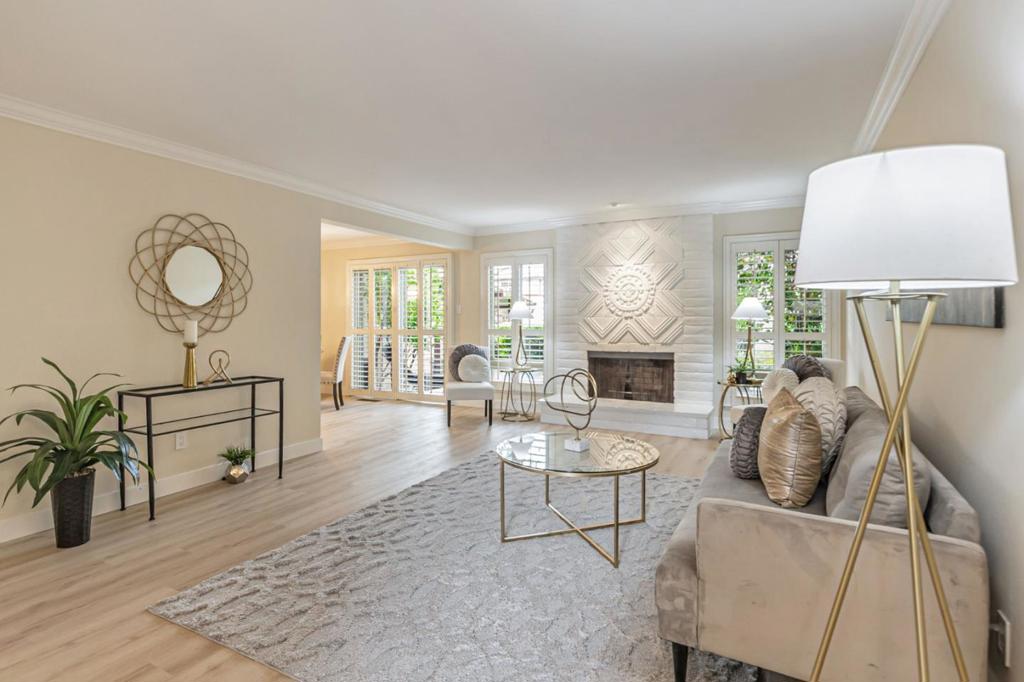 Where Chill Vibes - meet thoughtful updates, this townhome in the award-winning Los Gatos school district is a true everyday retreat. This two-story, 3-bedroom, 2.5-bath home provides 1,604 sq. ft. updated living space, finished attached 2 car garage, newly painted interiors, updated flooring, Nest Wi-Fi thermostat, smart lights, new light fixtures, granite countertops in the kitchen and bathrooms, natural stone bathroom floors, elegant crown molding, shutters downstairs, and a real wood-burning fireplace brings warmth and elegance to every space. The dining room, living room, and inviting back patio all overlook the community's green lawn and pool for a calm and relaxing atmosphere. Dog-friendly neighborhood with Trader Joes, the new Whole Foods, and Nob Hill Market grocery stores just around the corner, easy access to HWY 17 and 85, and Good Samaritan Hospital nearby. Come by and experience the perfect mix of timeless Spanish-style architecture and a laid-back Los Gatos lifestyle in the peaceful Espana Oaks Community. Make this your next Home Sweet Home!