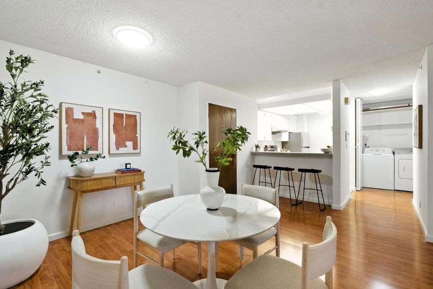 Welcome to this inviting 2-bedroom, 2-bathroom condominium, boasting 1,117 sqft of living space within the desirable Village Serramonte subdivision in Daly City. This charming home features new interior paint and a bright, spacious living room bathed in natural light, complemented by elegant wood floors that extend throughout. The kitchen is recently refreshed equipped with stainless steel appliances and a convenient pantry cabinet for all your storage needs. A dedicated dining area provides the perfect setting for meals and entertaining. Retreat to the primary en-suite, offering a private oasis with dual sinks for added convenience. The second bedroom is also spacious and provides flexible space, enjoying direct access to a private balcony where you can enjoy city views. This property is a commuter's dream, ideally situated close to Caltrain and BART stations, minutes away from SFO, and offers easy access to major highways 280 and 101. Enjoy the convenience of walking distance to Serramonte Mall and being just minutes away from San Francisco. Experience the perfect blend of comfort and convenience in this delightful Daly City home.