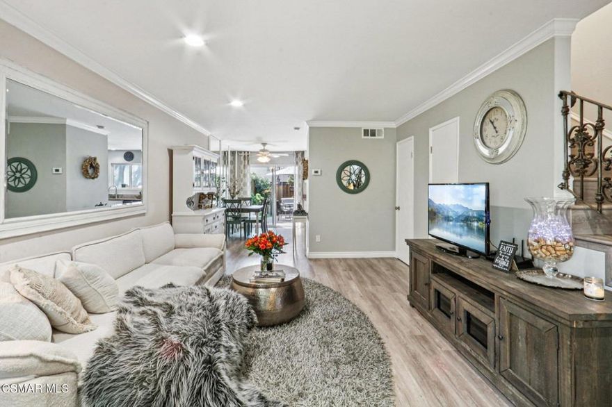 Welcome to this gorgeously updated farmhouse-style townhome in the heart of Agoura Hills! This 2-bedroom, 1.5-bath gem in the Lake Lindero community offers the perfect blend of modern comfort and timeless charm - ideally located between Westlake Village and the Valley.Come inside and you'll find an inviting open layout with wood-like flooring and recessed lighting throughout. The refreshed kitchen features a new tile backsplash, new sleek vent hood, new under the sink reverse osmosis water filtration system, granite countertops, stainless steel appliances, and an in-unit laundry area. A walk-in pantry and stylish half bath complete the first floor.Upstairs, a custom wrought-iron railing leads to the spacious primary bedroom with a large walk-in closet, window shutters, and a cozy office nook. The secondary bedroom enjoys peaceful mountain views and easy access to a full bath.Enjoy the outdoors from your private gated patio or explore nearby Lake Lindero and Reyes Adobe park. Additional highlights include a newer HVAC system, direct garage access (one space in a shared two-car garage), and tranquil hilltop views.The Lake Lindero Townhomes HOA covers water, trash, roof and wall maintenance, earthquake and fire insurance, landscaping, and guest parking - offering peace of mind and low-maintenance living. In additional, the HOA allows rentals!If you're looking for a peaceful, nature-filled neighborhood close to great schools, restaurants, and shops, this charming townhome is ready to welcome you home.