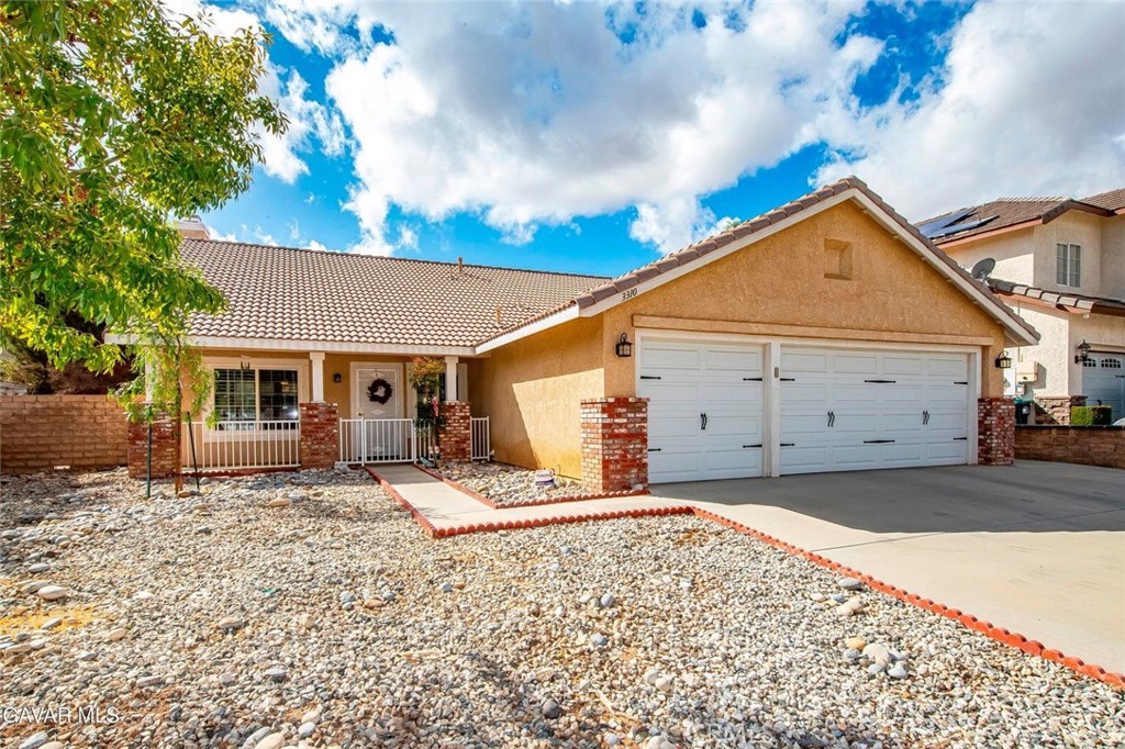 COME SEE THIS LOVELY RANCHO VISTA SINGLE STORY HOME WITH $100,000 IN UPGRADES! High Ceilings, Open/Great Room Concept Floorplan, Custom Designed and Built Cabinets, Granite Countertops, Plantation Shutters throughout, New Fixtures, Ceiling Fans, New Landscape and Hardscape and much more! You'll love walking into the Large Open Great Room with the Living Space around the Chef's Kitchen, Perfect for Family Living. The Kitchen Features Lots of Gorgeous Wood Cabinets - Natural Doors on White Frames with Pull Outs, a Roomy Pantry, a Huge Center Island with a Breakfast Bar on 2 Sides, a deep Farm Sink and a Breakfast Nook. Also there is Laminate Wood Flooring in Kitchen that extends into the Hallway. Both Bathrooms also feature the same Custom Cabinets with Rich Granite Countertops. The Master Bedroom is large and has a Walkin Closet. The Master Bathroom Features an Oversized Tub. Secondary Bathroom has an Oversized Shower with Designer Tile. There are extra Linen Cabinets in the Hallway as well as Cabinets in the Laundry Room. You can never have too much storage! There is a finished 3 Car Garage with Insulated Garage Doors. The Covered Patio spans the back of the house and is great for the family and for entertaining. Both Side Yards are concrete for clean and easy maintenance. And this home is in desired Rancho Vista School District. For Commuters, the Freeway is minutes away. Don't miss this one!