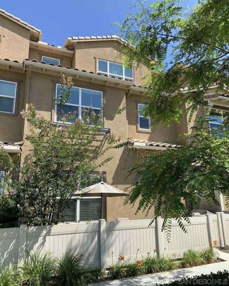 Welcome to this stunning 3-story townhome located in the desirable Village of Montecito Ridge in vibrant Otay Ranch. This light-filled home features 4 bedrooms + a versatile optional bedroom and 3.5 bathrooms, offering flexible space for families, guests, or a home office. The kitchen boasts granite countertops, stainless steel refrigerator, and sleek black appliances, perfect for everyday cooking and entertaining. Built in 2015, the home offers generously sized bedrooms, walk-in closets, a tankless water heater, A/C, and fiber optic cabling for high-speed internet. Additional highlights include a 2-car garage, upstairs laundry room, and a charming front patio to enjoy outdoor relaxation. This great family home is centrally located to amazing schools, parks, shopping, dining and entertainment. Welcome to this stunning 3-story townhome located in the desirable Village of Montecito Ridge in vibrant Otay Ranch. This light-filled home features 4 bedrooms + a versatile optional bedroom and 3.5 bathrooms, offering flexible space for families, guests, or a home office. The kitchen boasts granite countertops, stainless steel refrigerator, and sleek black appliances, perfect for everyday cooking and entertaining. Built in 2015, the home offers generously sized bedrooms, walk-in closets, a tankless water heater, A/C, and fiber optic cabling for high-speed internet. Additional highlights include a 2-car garage, upstairs laundry room, and a charming front patio to enjoy outdoor relaxation. This great family home is centrally located to amazing schools, parks, shopping, dining and entertainment.
