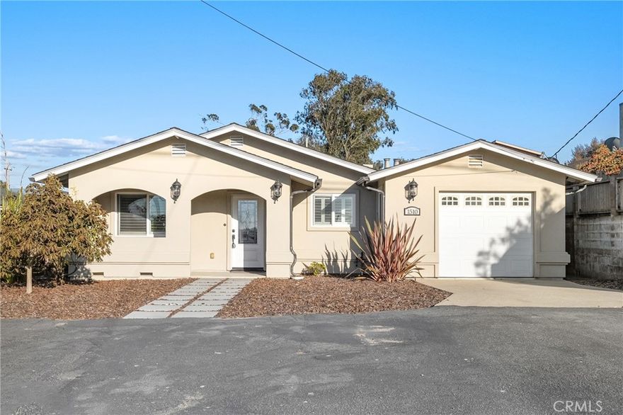 Welcome to this beautifully upgraded single level 4-bedroom, 2-bath home spanning 1,976 sq/ft that beautifully blends modern updates with classic character in the highly sought after coastal community of Los Osos. Thoughtfully renovated in 2015/2016, this home has been refreshed with new interior paint, creating an atmosphere that feels bright and inviting. From the moment you step inside, you’ll notice the attention to detail and pride of ownership throughout. The heart of the home is the stunning, updated kitchen—a space designed for both style and function with crisp cabinetry, modern appliances, and tasteful finishes. The kitchen flows seamlessly into the dining area, where French doors open wide to a generous patio, creating the perfect backdrop for indoor-outdoor entertaining. The primary suite is a true retreat, complete with its own sliding door to the patio. This private escape offers the perfect balance of comfort and connection to the outdoors. Three additional bedrooms provide flexibility for family, guests, or creative spaces. Outside, the backyard awaits your personal touch. With plumbing already in place for a spa, you can easily create the relaxing oasis of your dreams. A large outdoor shed offers ample storage for gardening tools, hobbies, or seasonal décor, keeping everything organized and out of sight. Working from home? You’ll love the dedicated office space, designed to provide quiet and focus without sacrificing style. The home also includes a convenient laundry room with a utility sink that makes day-to-day living that much easier. Additional upgrades include interior window shutters throughout, sensor lighting around the property, a water softener system, and careful maintenance inside and out. Every detail has been thoughtfully considered to ensure both comfort and peace of mind. This home truly shines as a rare find—a property that combines functionality with charm, modern conveniences with classic appeal in an ideal location just minutes from Montana de Oro State Park and Baywood, and only a short drive to the scenic Morro Bay and vibrant San Luis Obispo. Whether you’re entertaining, working from home, or simply enjoying the day-to-day, this home is designed to meet your lifestyle needs. Don’t miss the chance to make this stunning, move-in ready home yours!