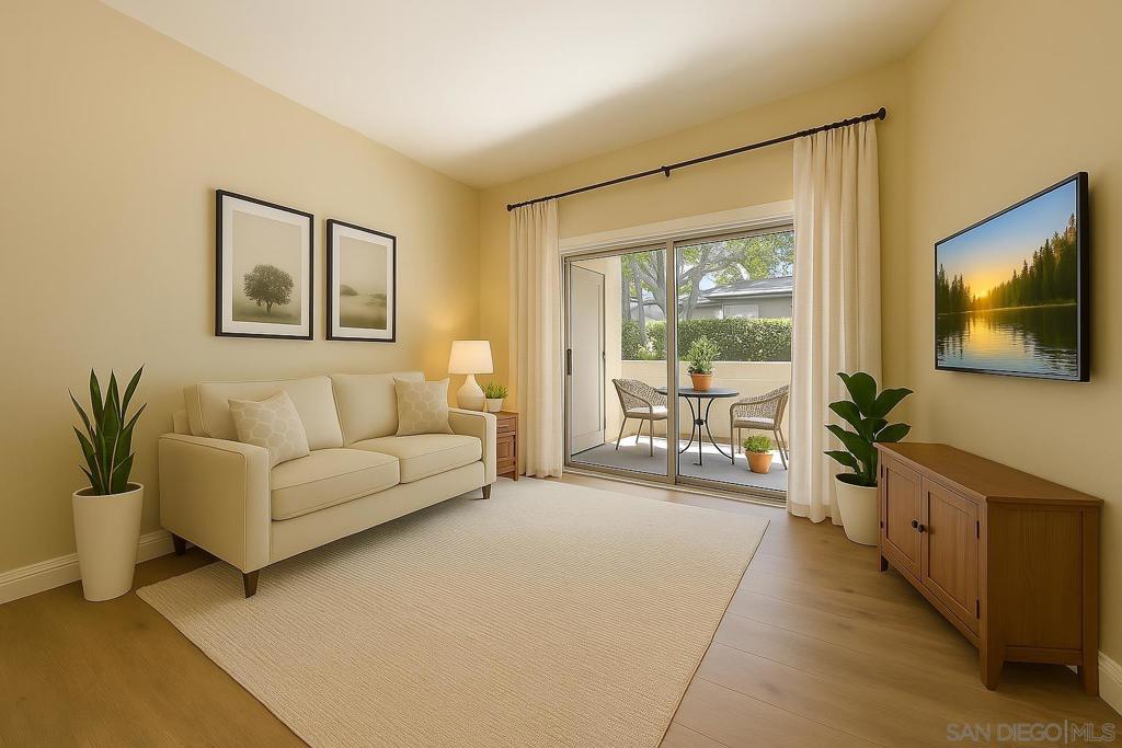 This beautifully updated one-bedroom, one-bath condominium offers a perfect blend of comfort and sophistication. Gourmet kitchen with gleaming granite countertops; High ceilings that enhance the open, airy feel; Elegant marble flooring in the kitchen and bath ; Brand new Samsung stainless steel appliances; Brand new wood-look tile throughout the living room, dining area, and bedroom; Adjacent covered parking in front of unit. VA approved; Access to a luxurious clubhouse featuring a resort-style pool, spa, and fully equipped gym; Secure gated entry. Stylish 1BR Condo in Gated Village Walk – VA Approved! Beautifully updated 1-bedroom, 1-bath condo in the highly sought-after Village Walk community. Adjacent covered parking in front of unit. This move-in-ready home features: • Granite countertops and marble floors in kitchen and bath • High ceilings that enhance the open, airy feel • Brand new Samsung stainless steel appliances • Wood-look vinyl tile throughout living, dining, and bedroom • Spacious layout with modern finishes Enjoy resort-style living with access to a clubhouse, pool, spa, and fitness center. Located in a secure gated community, this VA-approved property is perfect for first-time buyers, downsizers, or investors. Don’t miss this opportunity.