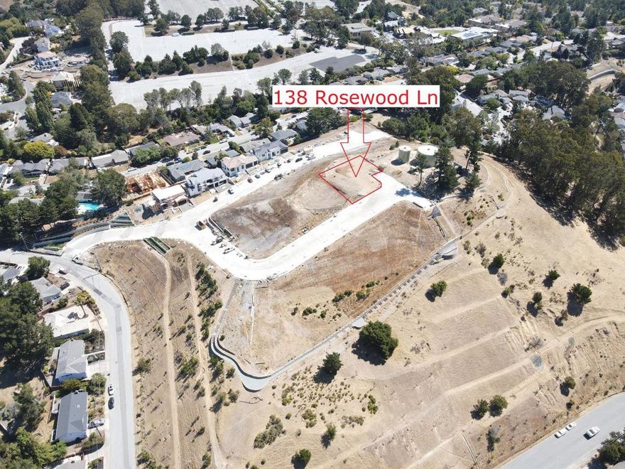 Welcome to 138 Rosewood Lane, a rare opportunity in the exclusive Bel Aire Heights community of San Mateo Hills. Build. your dream home, all construction documents are completed and file is ready to be submitted to the county for permits.  This property is nearly flat lot on the top of the world. Panoramic views from Bay to San Francisco to the lake. Great proximity to SF and Palo Alto through 280. Building pad ready for you to build your dream home, 700 feet above sea level. The lot can accommodate a home from 4000 sq ft up to 6500 sq ft, plus an ADU which can be used as your remote office while you take in the panoramic views. We have preliminary plans for a 4000 sq ft and 5000 sq ft home for you to leverage your design.  Builder/Developer will build home of your dreams at 625 per foot. This is a wonderful opportunity to have the home of your dreams