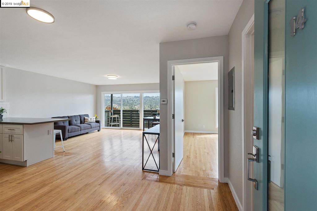 Modern, sophisticated, and perfectly located, these tastefully remodeled condos offer state of the art design and endless panoramic views from the peak of the coveted Bay Area city of Albany. These residences are distinguished by an abundance of natural light, numerous high-end finishes and tranquil wooded surroundings. With several layouts to choose from, each condo offers streamlined floor plans, like-new hardwood floors, private deck spaces, generously proportioned closets, and luxuriously appointed bedrooms and bathrooms with dual pane windows, energy efficient appliances and smart-technology thermostats. There’s on-site laundry, extra storage, and an atrium garden with a large communal space. Each of the units comes with a deeded parking spot, though ample street parking is available. Enjoy the tranquil location adjacent to Albany Hills Park while only blocks to shopping, restaurants, nightlife and BART.