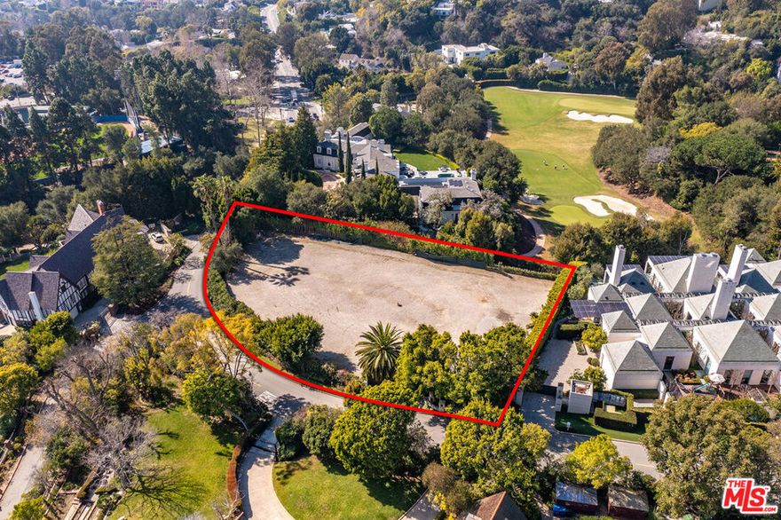 Located in the prestigious Lower Bel-Air neighborhood, this rare vacant land spans just over 35,000 sq.ft., offering an extraordinary opportunity to build your dream estate in one of Los Angeles' most coveted locations. The property is mostly flat, providing an ideal canvas for designing a luxurious home with expansive grounds. Surrounded by lush hedges, it offers complete privacy, while showcasing breathtaking views of the beautifully manicured lawns of the Bel-Air Country Club golf course. The gated entrance ensures security and exclusivity, and the surrounding multi-million dollar estates further elevate the area's prestige. This is a once-in-a-lifetime chance to create an unparalleled residence in the heart of prime Los Angeles. A site plan can be provided to help visualize the potential of the land.