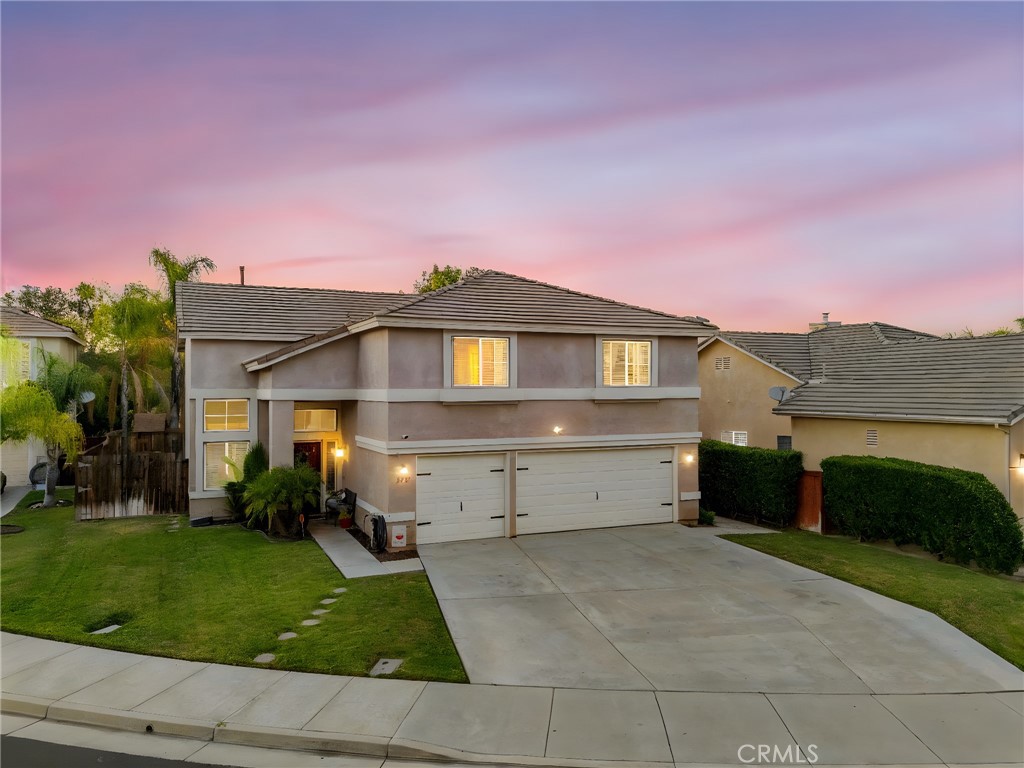 Set within a desirable gated community in Murrieta, this elegant two-story home with 3 car garage and side boat storage space offers a blend of modern convenience and comfort. As you step inside, the upgraded luxury vinyl plank flooring and vaulted ceilings create an inviting atmosphere. The spacious formal living area, highlighted by high ceilings large dining space, flows effortlessly into the kitchen, creating an ideal environment for gatherings and relaxation. The kitchen features granite countertops, plentiful cabinet space, and a functional island perfect for culinary endeavors and casual dining. The family room is spacious with a cozy stone faced fire place and a bonus flex space for an office or den. The main floor also features a full bathroom. Walking Upstairs, you will find a bonus room/ loft that can also be used as an addition bedroom; as well as the generously sized primary suite with a large retreat, complete with an en-suite bathroom featuring dual sinks and dual closets and ample space for relaxation. Additional rooms are well-suited for various uses, whether as bedrooms, home offices, or creative spaces. Outdoors, the property features low-maintenance concrete with mature trees and some grass, providing the beauty of lush greenery without the upkeep. The backyard is well-suited for outdoor dining, entertaining, or simply unwinding. Situated near local amenities, parks, and schools, this home offers not just a place to live, but a place to thrive. Experience the ease and comfort this move-in-ready home provides within its secure and welcoming community.