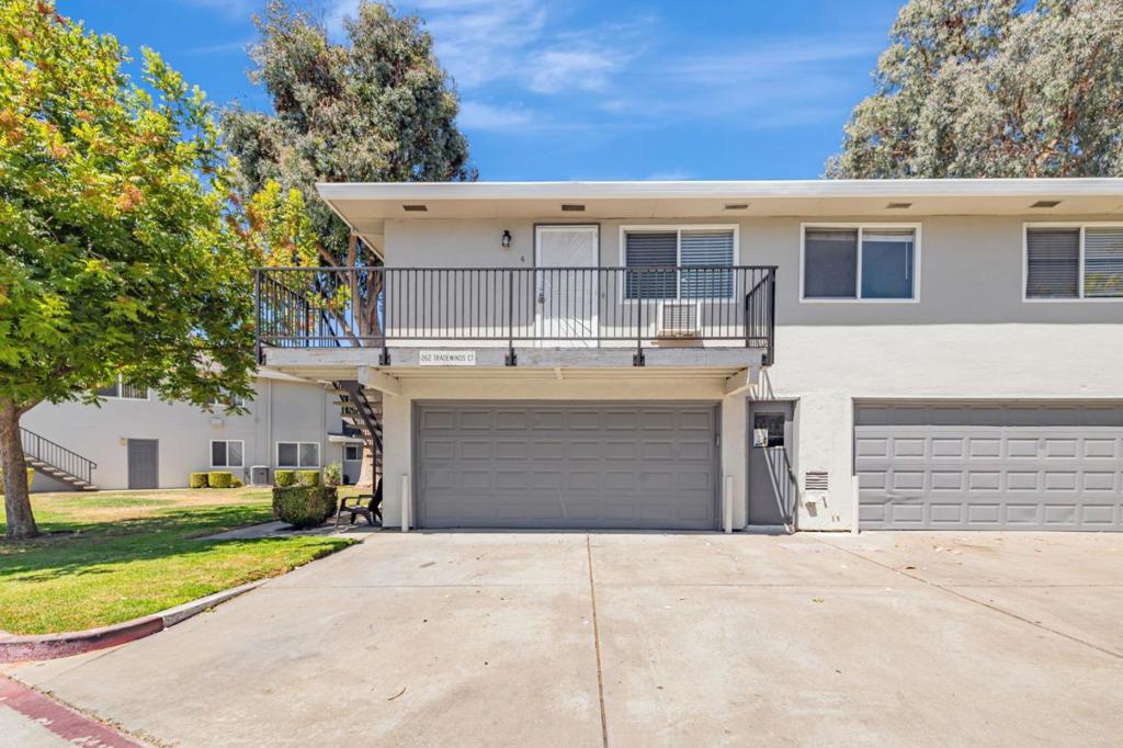 Welcome to this charming upstairs condo located in a highly desirable neighborhood! Featuring 2 spacious bedrooms and 1 full bathroom, this well-maintained unit offers a private balcony perfect for relaxing or entertaining. The interior is in great condition, providing a comfortable and inviting living space. Enjoy the benefits of a low HOA fee. Parking is convenient with one assigned garage space and one carport space. This location is ideal close to highways 101 and 85, and within walking distance to high schools, shopping centers, malls, restaurants, and Kaiser hospital/clinic. Whether you're a single professional or a young couple, this condo offers the perfect blend of privacy, convenience, and charm. Come see it today and make it your new home!