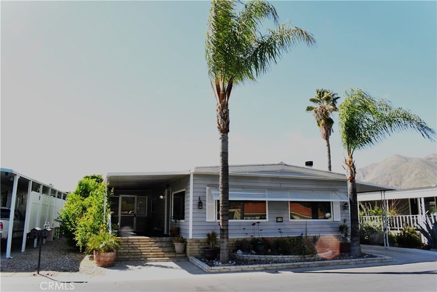 Price Reduction Seller Motivated!! This Great Mobile Home across the street from Soboba Springs Casino!! Offers a vibrant and active lifestyle. Nestled in a gated 55+ community, it features a range of amenities designed for relaxation and recreation. Residents can enjoy a pool, spa, for unwinding, as well as a game and craft room for creative pursuits. For fitness enthusiasts, there's an exercise room and tennis court, while those who enjoy leisure activities can make use of the billiards room. The community also boasts a picturesque lake, adding to its serene charm. It's a perfect blend of comfort and activity in a scenic' The breakfast bar and open floor plan create a spacious and welcoming vibe, perfect for entertaining or enjoying a casual meal. Carpet in the bedroom offers a cozy touch, while vinyl flooring in the kitchen and bathrooms is practical and easy to clean. All appliances included.