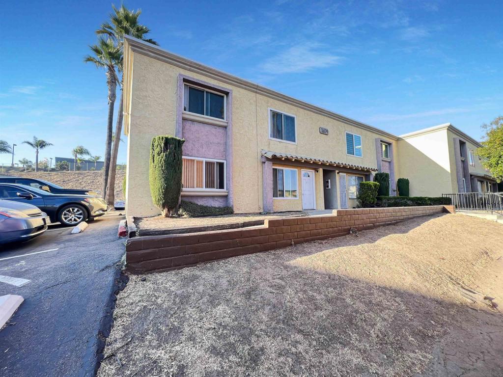 Ground-floor 2BR condo in gated community with pool! This 813 sq ft home offers single-story living with no stairs, ideal for comfort and accessibility. Features include upgraded dual-pane windows, tile & laminate flooring, and a spacious layout with natural light. The kitchen has ample counter space and looks out to the dining area. Community laundry is conveniently located just steps away. HOA covers water, trash, and more—only pay for electricity! Located in 92105’s City Heights neighborhood with quick access to Hwy 94 & I-805. Great opportunity for a first-time buyer or investor—one of the most affordable 2BR homes in all of San Diego!