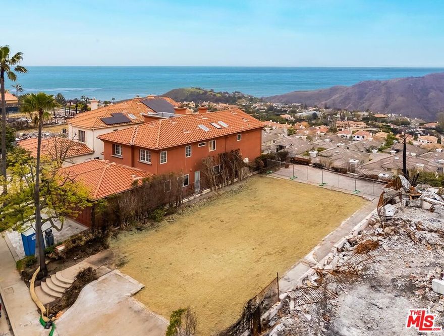 Exceptional opportunity to purchase an over 8,000 SF lot with an amazing Ocean and mountain views. Both Phase 1 and Phase 2 have been completed. The former home was 4,484 SF which now allows for 4,934 SF under the expedited building process. Situated on Palisades Highlands, access to Summit Club with a pool, spa, tennis courts, basketball Court, gym and playground. An ideal location close to the beach, village, hiking trails and more. Neither Broker/Agent guarantee the accuracy of allowable footage, permits or other information. HOA fee to Summit Club is $400/Month and to the dog park is $90/Quarter.