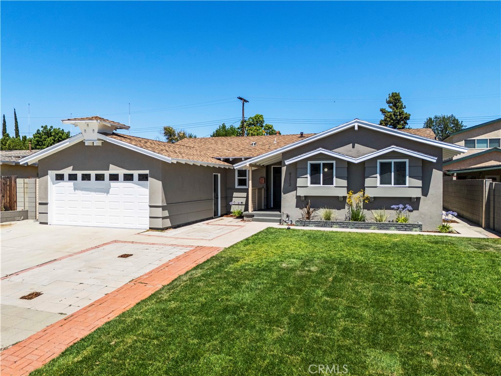 Welcome to this beautifully upgraded single-story gem in the heart of the San Fernando Valley, nestled in the highly desirable city of North Hills. From the moment you arrive, the fresh landscaping, lush green lawn, and colorful new plantings create an inviting curb appeal that sets the tone for what’s inside. Step through the front door and into a home that blends comfort with designer style. Enjoy brand-new luxury vinyl flooring, custom finishes, and recessed lighting throughout. The open-concept layout features a cozy family room with a decorative brick fireplace and an adjacent dining area—perfect for everyday living and entertaining alike. The chef’s kitchen is a showstopper, complete with quartz countertops, custom cabinetry, a large center island with sink, stainless steel appliances (including built-in microwave), a statement range hood, and charming beamed ceilings for just the right touch of rustic elegance. Retreat to the spacious primary suite with vaulted ceilings, a generous closet, and a newly redesigned ensuite bathroom offering dual sinks and a luxurious walk-in shower. Three additional bedrooms and a beautifully updated second full bathroom offer plenty of flexibility for family, guests, or home office needs. Outside, your private oasis awaits—featuring a sparkling, newly replastered pool, large covered patio, and low-maintenance landscaping, ideal for California-style indoor-outdoor living. Additional highlights include:New dual-pane windows, Fresh interior and exterior paint, New electrical panel & water heater, Finished garage,Spacious laundry area with room for side-by-side units and storage. This turn-key home has it all—style, space, upgrades, and location. Don’t miss your opportunity to own this North Hills beauty. Schedule your tour today!
