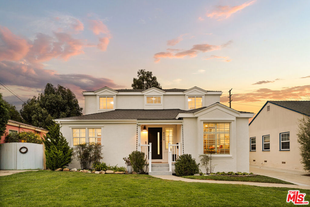 Beautifully remodeled and move-in ready, this five-bedroom, four-bath Kentwood residence blends modern comfort with timeless appeal. Natural light fills the spacious living room and flows into the open kitchen, where a generous island serves as the centerpiece for everyday meals and effortless entertaining. With stainless steel appliances, abundant cabinetry, and expansive counter space, this kitchen is as functional as it is inviting. The main level features a sophisticated primary suite, complete with a spa-like bath and custom walk-in closet, offering the convenience of single-level living. Upstairs, three additional bedrooms share a full bath, providing flexibility for family, guests, or a home office. A detached guest suite with a private entrance overlooks the backyard, perfect for extended stays or a creative workspace. Set on an extra-large lot, the home offers outdoor living at its best, with a sunlit deck, landscaped yard, and a rare double garage. Recent upgrades, including engineered hardwood floors, newly tiled baths, newly painted exterior, plantation shutters, and a newer roof, add comfort and peace of mind. Located in the heart of Westchester, the home offers easy access to neighborhood favorites like Tomat Restaurant and Triangle Wines, Westchester Golf Course, and the vibrant Playa Vista Runway. Just minutes from LAX, Silicon Beach, and the shoreline, it places the best of the Westside right at your doorstep.