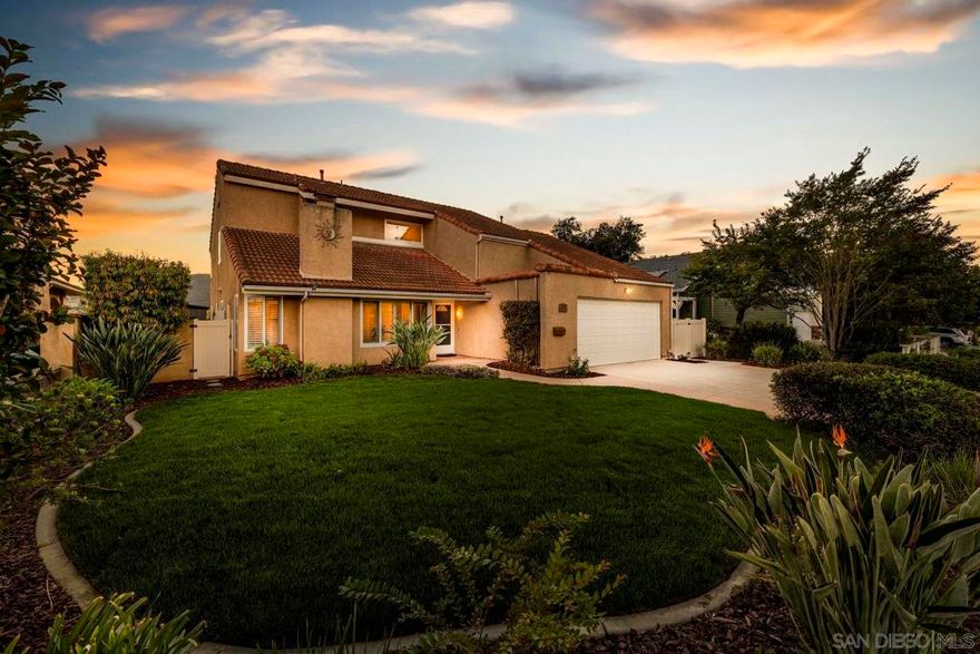 Welcome home to Rancho Bernardo and a place that is designed to make life easy, warm, and connected. With peaceful mountain views and a layout with well-designed living spaces filled with natural light and thoughtful upgrades. The owned solar system keeps things energy-efficient, while the primary bedroom on the main level makes this home ideal for multigenerational living or anyone who appreciates single-level comfort. The kitchen is a true highlight, featuring a premium Wolf stove, reverse osmosis water system, and copper piping for reliability and quality. Modern comforts continue with smart home systems and cameras, a tankless water heater, and sprinkler systems for easy care. Outdoors, enjoy the mountain views, mature fruit trees, and a lovely pergola perfect for relaxing or entertaining. Two storage sheds offer versatility for hobbies, tools, or garden essentials. With Westwood Club access, and close proximity to highly rated Poway Unified School District, shopping, dining, and freeways, this home blends comfort, practicality, and community in one inviting package. More than a place to live, this is a home that feels like it’s been waiting for you — filled with light, care, and a welcoming vibe you can sense from the very first moment.