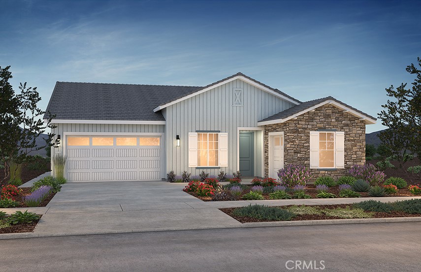 Discover resort-style living in the heart of Paso Robles wine country. This elegant, new home showcases a gourmet kitchen with upgraded quartz counters, designer backsplash, KitchenAid stainless steel appliances, and warm driftwood cabinetry. The open great room extends through a rolling wall of glass to a covered patio, gas BBQ stub, and landscaped backyard—perfect for indoor/outdoor living.
The private primary suite offers tall windows and a spa-inspired bath with quartz counters, frameless tiled shower, and abundant light. Additional highlights include luxury vinyl plank flooring, upgraded bath tile, two-tone paint, 5½" baseboards, expanded laundry with cabinetry and sink, brushed nickel finishes, and energy-efficient LED lighting. For an additional membership, this planned community offers resort-style clubhouse, social gatherings, wellness amenities, and access to world-class wineries, dining, and culture—where every day feels like a retreat. Renderings may not reflect exterior and/or color scheme of home for sale.