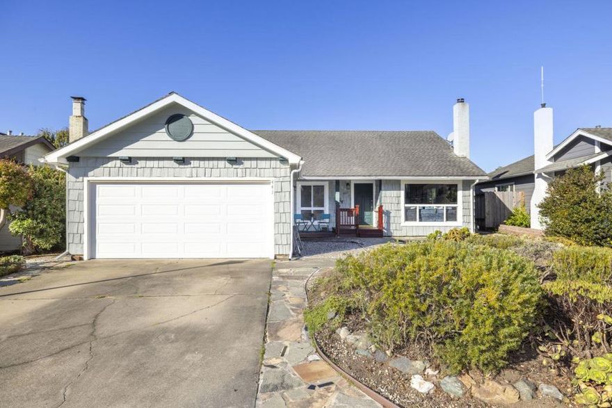 Come fall in love with this updated, bright, 3BR/2BA home in highly sought after Clipper Ridge neighborhood, featuring a spacious, light filled, open floor plan with vaulted ceilings and beautiful parquet hardwood floors. Large backyard can be enjoyed year round by the gardening aficionado and/or entertaining enthusiast.  Enjoy nearby Pillar Point Harbor and the Princeton by the Sea community park, where you could spend your nights and weekends outdoors at some of the coast's best restaurants, stunning beaches and hiking and biking trails.