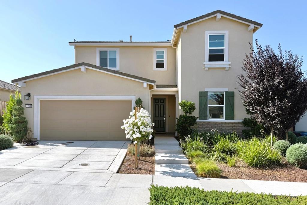 Welcome to this beautifully designed 5-bedroom, 4-bathroom home that combines comfort, flexibility, and style. A versatile junior ADU offers the perfect setup for multi-generational living, guest accommodations, or a rental opportunity to generate extra income. Inside, the flexible floor plan features a downstairs space that can serve as a home office or formal dining room, while upstairs, a spacious loft provides an additional living area. Step into the backyard and discover an entertainers paradise. Enjoy an outdoor kitchen, cozy fireplace, and abundant fruit trees and vegetable gardens the perfect setting for gatherings or peaceful evenings at home. The 18 owned solar panels help keep utility costs low, making this home as efficient as it is beautiful. Additional highlights include a garage with epoxy floors and ample storage cabinets, providing function and style. With its thoughtful layout, energy savings, and stunning outdoor retreat, this home truly offers something for everyone.