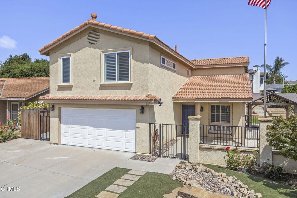 Welcome to this rare find! One-owner, 4-bedroom, 2.5-bath home situated on a spacious corner lot in desirable East Ventura. The seller is offering a credit toward closing costs or an interest rate buy-down. This premier neighborhood has no HOA! Impeccably maintained by the original owner and thoughtfully upgraded with owned solar and water softener, and granite and marble throughout. Designed for family living, this home features a welcoming front courtyard and a wrap-around patio. The covered back porch includes a natural gas hookup for grilling and a large outdoor sink. The pergola is on a 12x12 spa pad w/50 amp 220. This setting is ideal for large gatherings. The expansive primary retreat offers a cozy gas fireplace, motorized blackout shades, three closets, and a spa-inspired bathroom. Two premium Tuff Sheds (8x15 and 6x12) both wired with electricity provide excellent space for hobbies, a workshop, or extra storage. The terraced backyard boasts six mature fruit trees, including a Fuyu Persimmon. The lower terrace is perfect for raised-bed gardening. Additional amenities include: 2 alkaline R/O systems, ORBI mesh WiFi, a Nest thermostat, front and rear automatic sprinklers, and a low maintenance front yard. See this gem while it's still available!