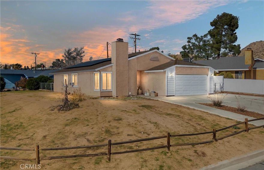 Experience peaceful desert living in Apple Valley! This charming home is located in a great neighborhood and offers 3 bedrooms, 2 bathrooms, and 1,186 sq. ft. of living space on a 7,910 sq. ft. lot—with plenty of room to add an ADU.
Don’t miss this opportunity! Homes in this area rarely come on the market. Enjoy the outdoor lifestyle Apple Valley is known for—perfect for dirt bikers, hikers, horseback riders, and anyone who loves open desert adventures.
This desirable single-level home is ready for the next generation of owners to enjoy. Buyers need to assume the solar, offering potential savings on your electricity bill all year long. We have all the information you need to make the transfer process simple.
Take in breathtaking high-desert views, surrounded by hillsides, unique rock formations, and mountain ranges that bring a sense of calm the moment you arrive. Come see for yourself—you’ll understand why this home is so special.Showings begin on 12/19/25 once all photos are uploaded.
For more details or to schedule a viewing, call me anytime!