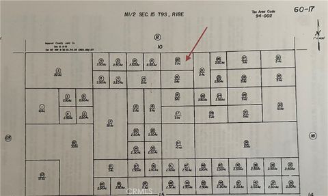 Photo of 0 N1/2 OF NW1/4 OF NW1/4 OF NE1/4 SEC 15 T9S R18E 5A, Winterhaven, CA 92283 (MLS # DW25113975)