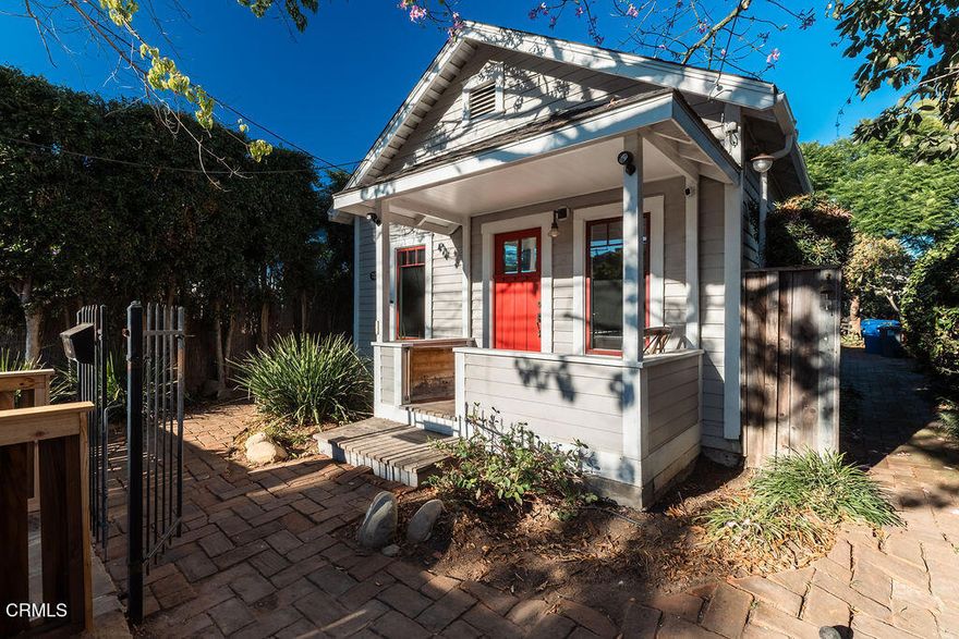 Historic home tucked away just four blocks from State Street, this charming California cottage offers the perfect blend of downtown convenience and peaceful outdoor living. The beautifully landscaped yard is a true highlight--lush, mature plantings create a private oasis ideal for relaxing or entertaining. Enjoy morning coffee or evening gatherings on the inviting patio surrounded by greenery. With thoughtful touches throughout, a spacious storage shed, and a completely fenced property for added privacy, this move-in-ready home feels like your own hidden retreat in the heart of downtown.