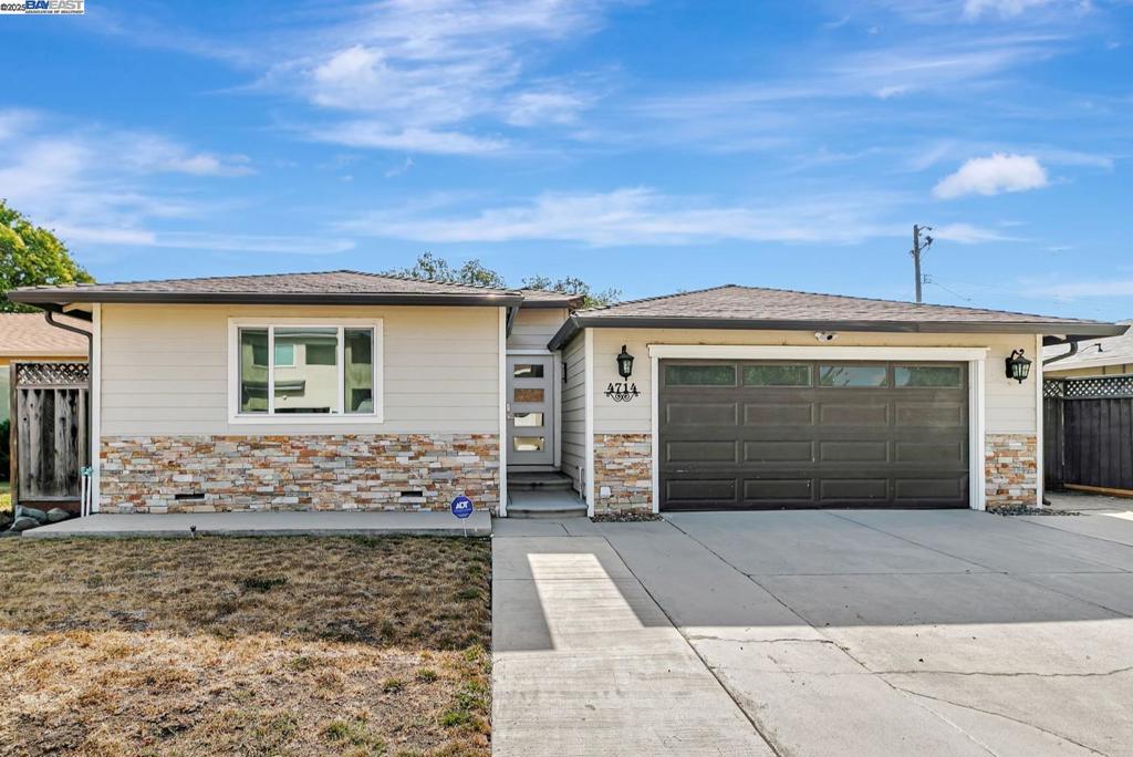 Welcome to this stunning 4 bedrooms 2 full bathrooms home located in the desirable Sundale neighborhood of Fremont. Thoughtfully designed with comfort and modern living in mind, this home boasts a spacious open floor plan, perfect for everyday living and entertaining. The formal living room boasts vaulted ceiling. The separate family room with a sliding glass door and a custom skylight is open to the elegant dining area with a charming fireplace. The remodeled chef’s kitchen features ample cabinet space, an oversized island, quartz countertops, and stainless-steel appliances including KitchenAid commercial gas cooktop, wine refrigerator, refrigerator, dishwasher, and double oven. Relax in the remodeled primary suite with vaulted ceiling, an accent wall, and a sliding glass door to the backyard patio. Spectacular en-suite bathroom with free-standing tub, large shower with clear glass enclosure, and dual vanity with designer mirror & light. Hall bathrooms is also tastefully updated. Additional features include recessed lighting throughout, elegant crown molding, 6-panel interior doors, and laminate flooring. Low maintenance backyard with large patio for outdoor entertaining. convenient access to top-rated schools, parks, shopping, and commuter routes.