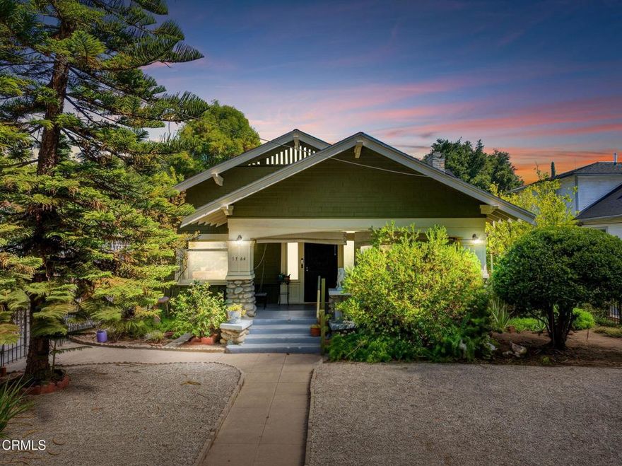 This is a unique opportunity to secure a delightful craftsman style home in NW Pasadena on a large lot that includes a 2 bed/1 bath ADU with a built-in solid tenant for easy cash-flow immediately upon the close of escrow. The ADU was built towards the rear of the lot, providing plenty of backyard space between the two homes. The 3 bed/1bath craftsman style home is measured at 1,508 sq/ft of living space and the ADU is measured at 911 sq/ft of living space (per Appraiser measurement). Some of the craftsman details for the home include built-in handcrafted wood cabinets around the home, artsy window glass, hardwood floors, pocket doors and a California basement. In addition, more character details include the low pitched roof, rafter tails, wood siding and the cozy covered front porch with charming wood columns supported by stone piers. The beautiful mature shrubs and trees include lemons and tangerines on site. It's ready for the new owner to dream up their desired upgrades and add more value to this home and neighborhood. The Rose Bowl, Aquatic Center, Brookside Golf Course and park plus Kidspace Children's Museum are just minutes away by bike or vehicle. Old Town Pasadena is also an easy bike ride or quick drive for delicious eateries and retail shopping.