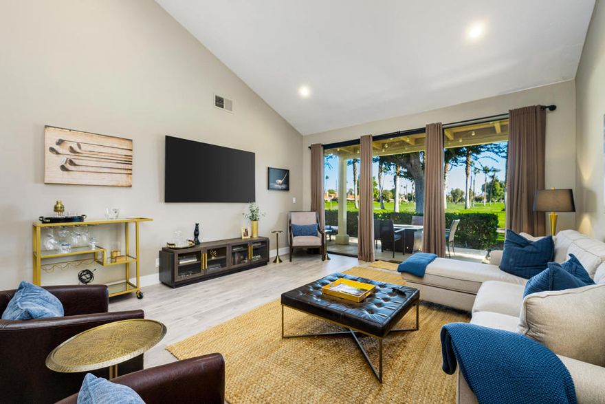 You won't want to miss this beautifully updated 2-bedroom, 2-bath condo in Monterey Country Club with spectacular golf course and water view. New recessed lighting throughout. New paint, new kitchen sink, new toilets, new mirrors, new fixtures. Stainless steel appliances, granite counters, and new upgraded tile flooring. Private front courtyard with low-maintenance landscaping. Country Club features private golf course, tennis, pickleball, gym, and clubhouse. SHORT-TERM rentals allowed--making this the perfect full-time home, seasonal retreat, or income-producing property! Monterey Country Club offers: 27 holes of golf, 13 tennis courts, 20 pickleball courts, bocce ball courts, 37 pools & spas, and clubhouse & fitness center. All just minutes from El Paseo shopping, fine dining, hiking, Palm Springs Airport, and more. Don't miss this rare opportunity--schedule your private showing.