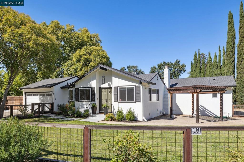 Affectionately known as “The Corner” of Poets Corner, 101 Patterson features a wide open floor plan and tasteful upgrades from top to bottom. The front yard is defined by mature landscaping, a big lush lawn and enclosed large fence - providing both privacy and functionality. Fully remodeled in 2022, the high-end kitchen is complete with quartz countertops, subway tile, Viking appliances and an island perfect for gathering around. The great room continues to a coffee nook with extra storage, dining area and family room centered by a wood burning fireplace. The oversized primary bedroom features his and hers closets, and an updated en-suite bath with a double vanity and walk in shower. A hall leads you to two additional spacious bedrooms and a fully renovated hall bath with floor to ceiling subway tile and an updated vanity. Retreat to the back yard with a large patio, lawn area, and detached shed for additional storage. A large driveway allows for plenty of parking. Conveniently located next to award winning schools, Downtown Pleasant Hill, major freeways, the Canal Trail, Pleasant Hill Library, Pleasant Oaks Park, and more!