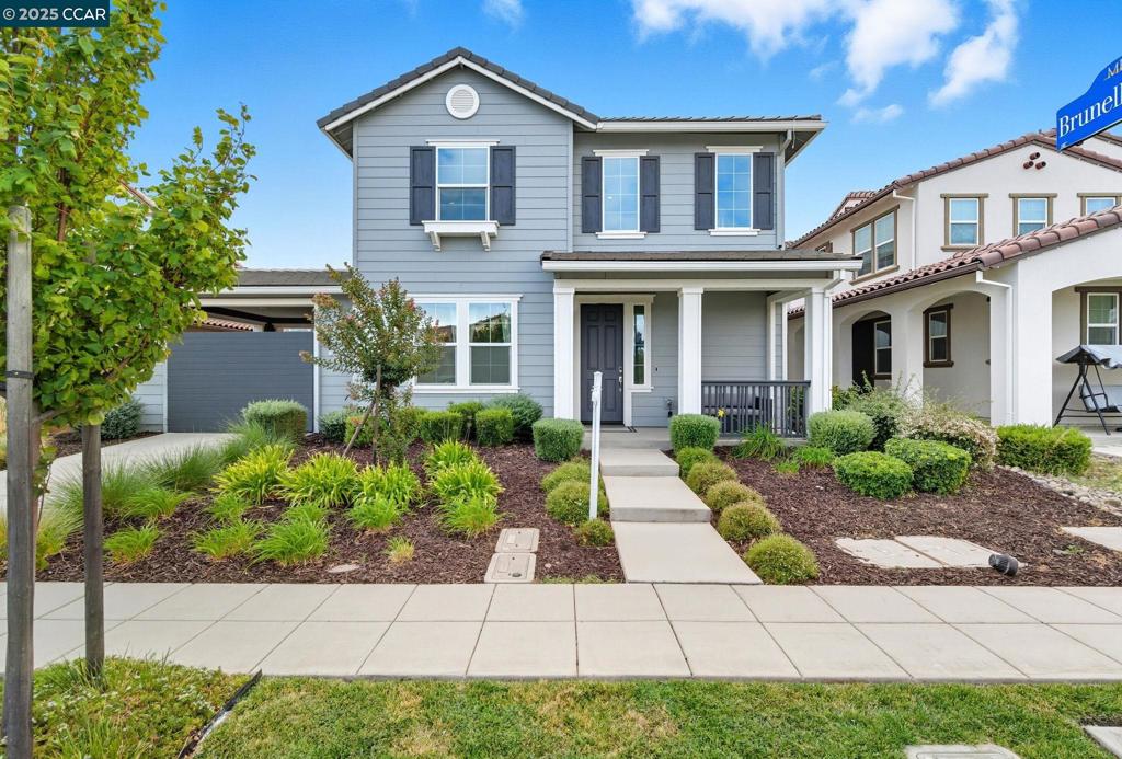 Experience refined living in this exquisite 2019-built NORTH facing modern farmhouse in prestigious Cordes Village. Ideally located within walking distance to Cordes Elementary and Mountain House High school, this designer residence showcases over $150K in premium upgrades. Step inside to a luminous open-concept floor plan adorned with luxury vinyl plank flooring and expansive windows. The gourmet kitchen is a showpiece—featuring white shaker cabinetry, QUARTZ COUNTERTOPS, designer backsplash, stainless steel appliances, a grand island with seating, WALK-IN PANTRY, and custom DESK SPACE. The elegant living area and private den offer both comfort and versatility. Retreat to the luxurious primary suite with a spa-inspired bath—dual vanities, soaking tub, separate shower, and spacious walk-in closet. Two additional bedrooms and a stylish full bath complete the layout. A beautifully landscaped resort style backyard with covered patio, lovely entertaining areas for relaxing evenings and hosting parties. Additional highlights: Alexa-enabled smart home system, 8-ft doors, home theater & minibar in garage, motorized blinds, water softener/purifier, 220V EV pre-wire and SOLAR. Long driveway with 5 car parking spaces and motorized entry gate. A complete lifestyle showcase—don't miss it.