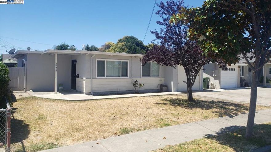 It is light, bright and was remodeled with in the last 2 years with new laminate floors, new bathroom, and new paint inside and out.  It has a very large back yard and is conveniently located in Newark with easy access to the 880 Freeway and the Dumbarton Bridge