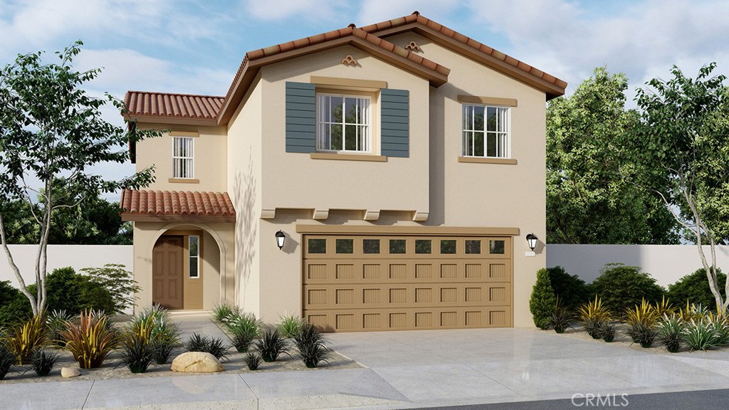 NEW CONSTRUCTION and QUICK MOVE-IN with SOLAR INCLUDED in Winchester - Welcome to Pradera Pointe! This 2,059-sf home has a California Spanish-Hacienda façade and no neighbors behind, and a DOWNSTAIRS BEDROOM and full bathroom. Upstairs is the primary bedroom with ensuite bathroom and generous size walk-in closet, 2 additional bedrooms and full bathroom, a LARGE LOFT, and laundry room! The Island kitchen has New Valle Nevado granite counters, built-in stainless-steel appliances and a pantry closet. The interior comes complete with Alto (Gray) stained maple shaker-style cabinetry and lots of included recessed lighting throughout. There is vinyl flooring downstairs, in the upstairs bathrooms and laundry room, and plush carpet in bedrooms, stairs, loft, and closets! This truly modern home has all the Smart Home features you would expect including a direct access 2-car garage PRE-PLUMBED for an electric car! Outside, the front yard is FULLY LANDSCAPED AND IRRIGATED. This community is situated close to park and freeway access. We anticipate a mid-October move-in and we can't wait to Welcome your buyer Home!! **HUGE SAVINGS!! Solar is "No additional cost to your buyer" - it is INCLUDED IN THE PRICE OF THE HOME**