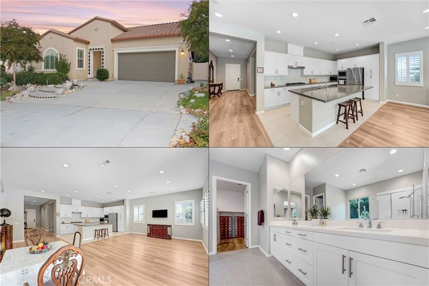 Great single level house located in the exclusive gate community of ALIENTO. 3 bedrooms with option for a 4th bedroom, 2.5 baths, high ceilings, leased solar panels (about $90 monthly). The 2 front bedrooms share a jack & jill bathroom with a walk-in shower. The open floor plan connects the living/dining/kitchen areas. The backyard has pavers and lots of fruit trees like apricot/apple/plum/peach/nectarine/tangerine/jujube/grape vine. Community Amenities: clubhouse, gym, lap and kids' pools, spa, dog park, bocce ball court, private parks, and hiking trails. Less than 2 miles from the 14 freeway with NO noise, and 5 miles from the 5 freeway access. Conveniently located minutes from Trader Joe’s, Costco, Target, top schools, dining, and more. Don't miss a chance to live in this gated community.