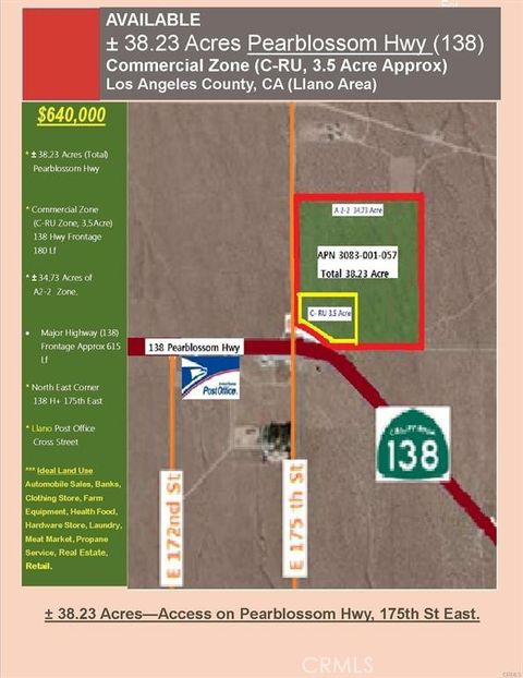 0 Pearblossom Hwy Llano CA 93591