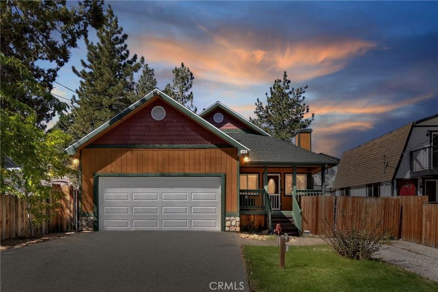 Welcome to this inviting 3-bedroom, 2-bathroom home offering 1,292 sq ft of comfortable living space on a 4,750 sq ft fenced lot. Perfectly designed for both full-time living and weekend getaways, this property blends convenience, comfort, and outdoor lifestyle.

Inside, the open and functional floor plan creates a welcoming flow, while the spacious primary suite is a true retreat, featuring a walk-in closet, private bathroom, and direct access to the backyard—perfect for slipping out to soak in the hot tub under the stars.

The attached 2-car garage provides secure parking and storage, with additional RV or boat parking to fit your adventure lifestyle. Outside, the backyard is ready for gatherings, relaxation, and fun—highlighted by the hot tub and space to entertain.

This home’s location is truly a standout. It’s within close proximity of both Big Bear High School and Baldwin Elementary School. You’ll also enjoy being close to a local park and nearby hiking trails, giving you easy access to Big Bear’s outdoor beauty right from your doorstep.

Nestled in the Sugarloaf neighborhood, this home offers the ideal balance of mountain charm and modern amenities. Whether you’re seeking a primary residence, vacation home, or investment property, this gem has it all!