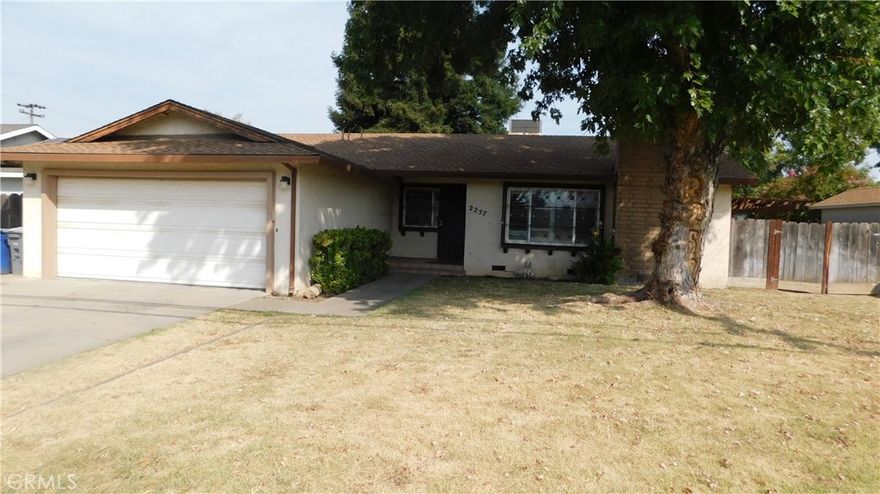 Are you looking for a home in North Merced at a reasonable price ? Located near UC Merced, Mercy Hospital, and near all the shopping that North Merced offers. Look no further you just found it. With a little TLC this charming home could be yours. This 4-bedroom 2 bath measures 1460 sq ft, and is on a large lot the measures just about 8000 sq ft. The home has a newer AC and a 45-year roof was installed in 2010. The home also has a new water heater. The home also features a whole house fan. With a few up-grades this could be a handsome home. Come check it out today, this home is priced to sell !
