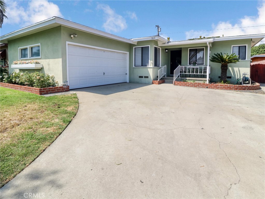 Charming Bellflower Home with Updated Kitchen and Expansive Backyard!
Welcome to 9513 Prichard St, a delightful 3-bedroom, 1.5 bathroom single-family home located in a desirable Bellflower neighborhood on a cul-de-sac street. This well-maintained residence offers 1,256 sq ft of comfortable living space on a generous 5,936 sq ft lot.
Step inside and be greeted by a bright and airy atmosphere. The updated gourmet kitchen is a true highlight, featuring stylish grey and white cabinetry and modern hardware. The spacious living room provides a welcoming area for relaxation and gatherings. The home features three generously sized bedrooms, each offering ample closet space. Enjoy the convenience of two bathrooms. The expansive backyard is an outdoor oasis perfect for entertaining and enjoying the California sunshine. A large covered patio provides ample shade and space for outdoor dining and lounging. The yard also features lush grassy areas and mature landscaping. Additional highlights include a 2-car detached garage and a long driveway offering abundant off-street parking, perfect for multiple vehicles or RV access. Lots of amenities like restaurants and grocery stores just a few minutes away. St. John Bosco High School is close by as well.