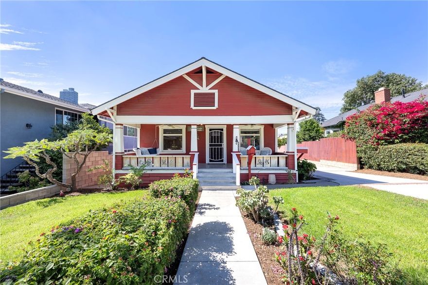 Here is your chance to own an opportunity-priced, vintage 1920s Craftsman home located in the highly sought-after Hadley-Greenleaf Historic District of Uptown Whittier. Bursting with curb appeal and exterior historic character, this 2-on-a-lot property is full of potential and ready for you to customize with your own palette.

The front home features two bedrooms, two bathrooms, a walk-out basement with a laundry room, and three additional bonus rooms – perfect for a home office, studio, or extra storage. The charming front porch overlooks a tree-lined street and manicured lawn.

The rear home offers two rooms on the first floor, an upstairs with the main living area, and an attached storage garage. 

Sitting on a well-designed 7,000 sq. ft. lot, the layout ensures both privacy and flexible use of space. The extended driveway provides room for ample parking, playing, and entertaining.

Location is everything and you're just moments away from Central Park, where you can enjoy community concerts, and a short stroll to the vibrant Greenleaf Promenade – home to unique restaurants, the historic Starlight Cinema, craft breweries, and boutique shops.

For outdoor enthusiasts, nearby Hellman Park and Turnbull Canyon offer miles of hiking and mountain biking trails. And when you're not in the mood to walk, hop on the Whittier Cruiser, a free electric shuttle service that makes getting around a breeze.

Don’t miss your chance to "paint the town on Painter Ave." and turn this rare opportunity into your dream home in Uptown Whittier!